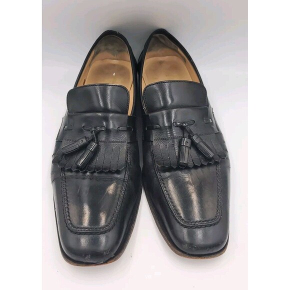 Salvatore Ferragamo Studio Black Tassel Dress Loafer‎ 10 B Made in Italy